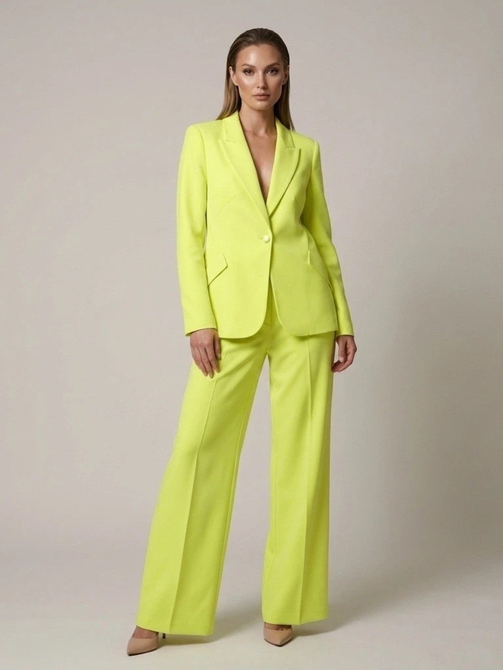 NWT L’AGENCE Chamberlain Blazer Chartreuse Neon Green Size 2